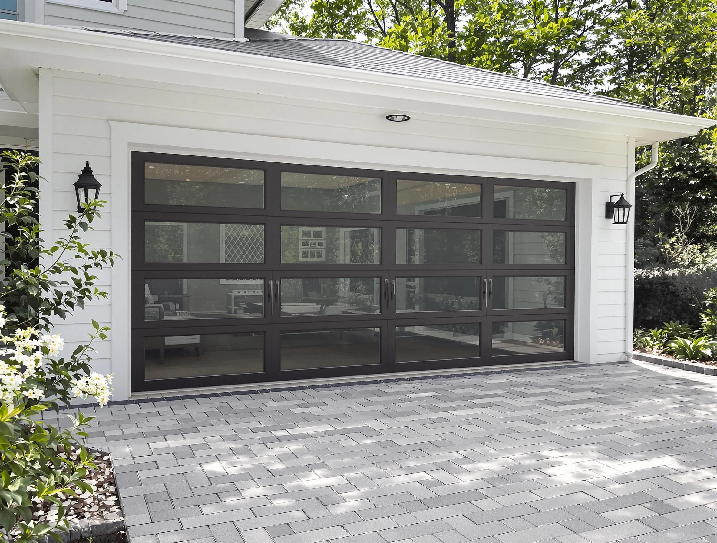 Chamberlayne Garage Door Repair design specialist presenting custom garage door options to Chamberlayne homeowner