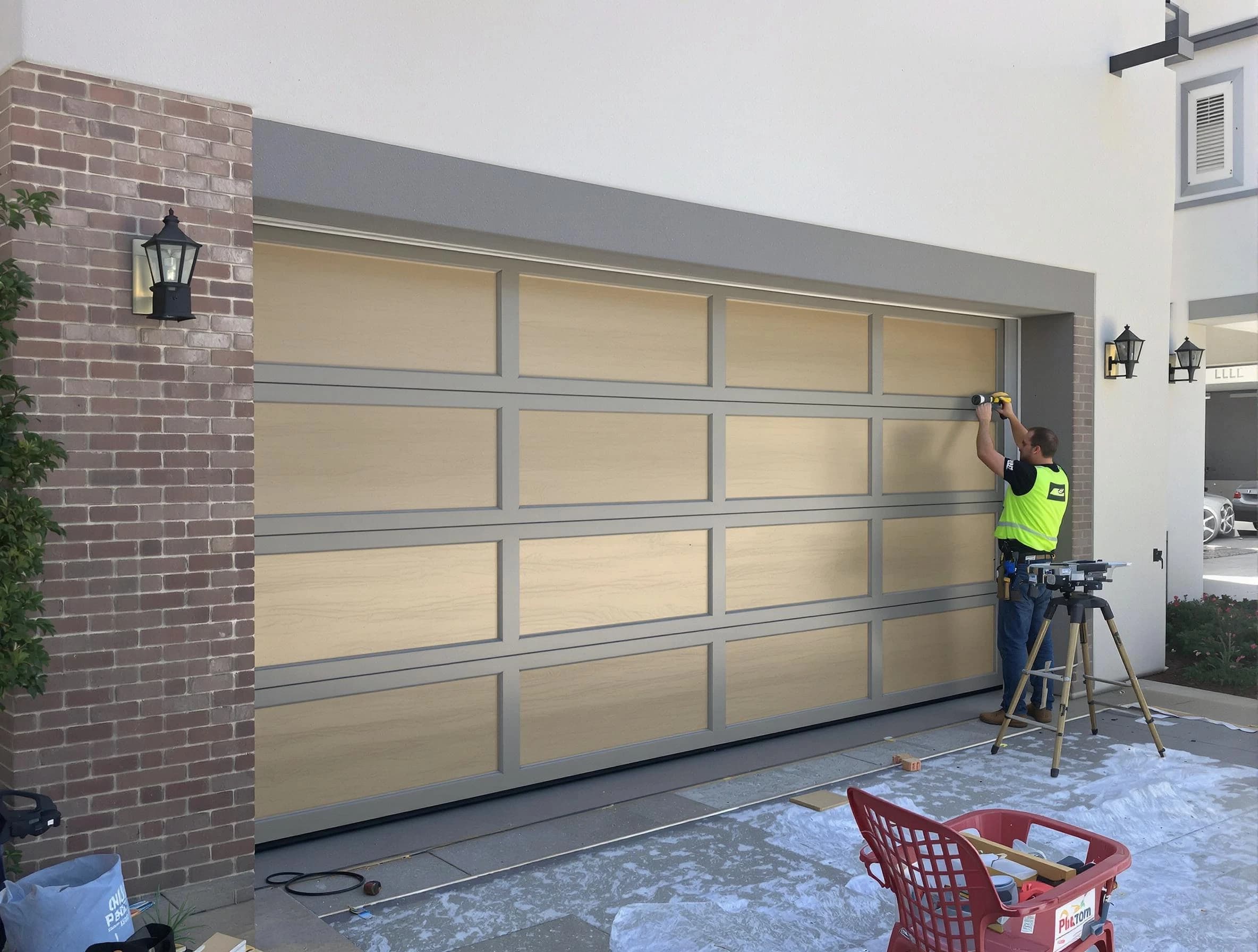 Garage door replacement service by Chamberlayne Garage Door Repair in Chamberlayne