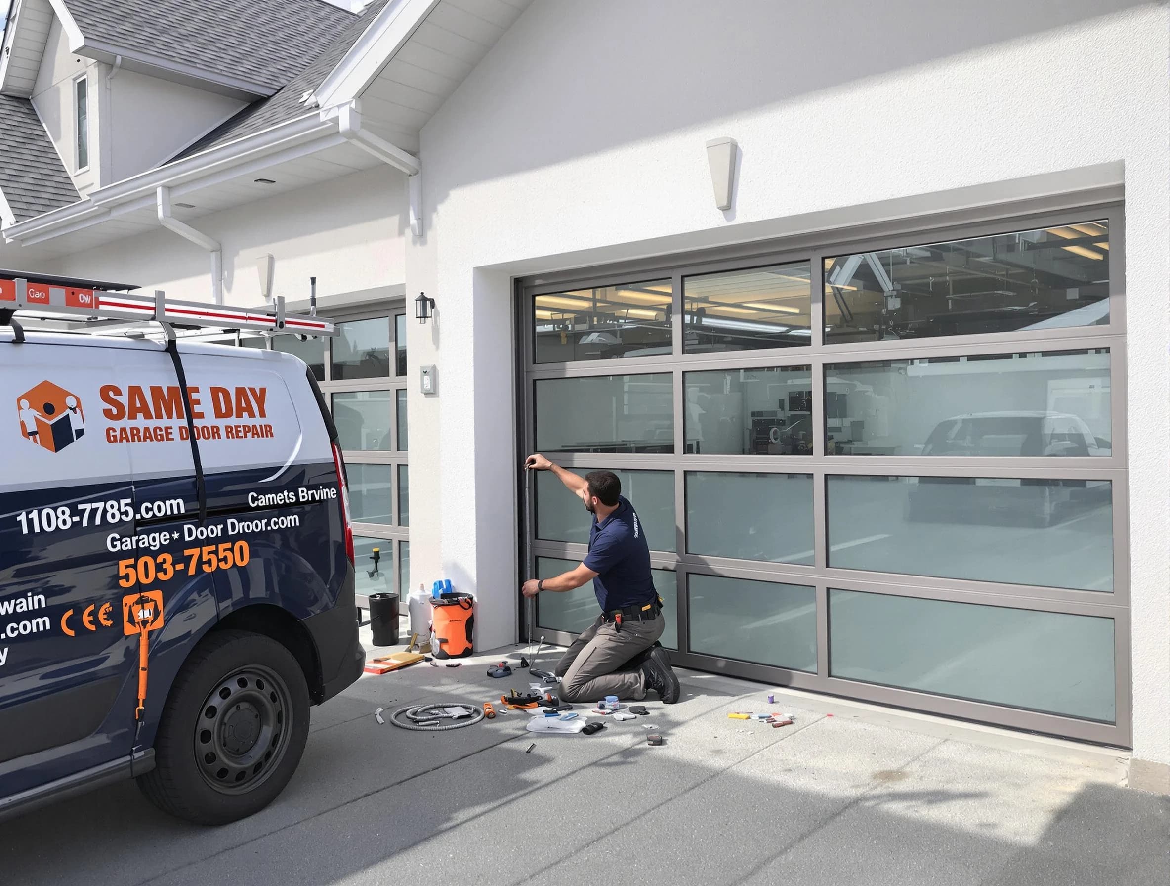 Same-day garage door repair service by Chamberlayne Garage Door Repair in Chamberlayne