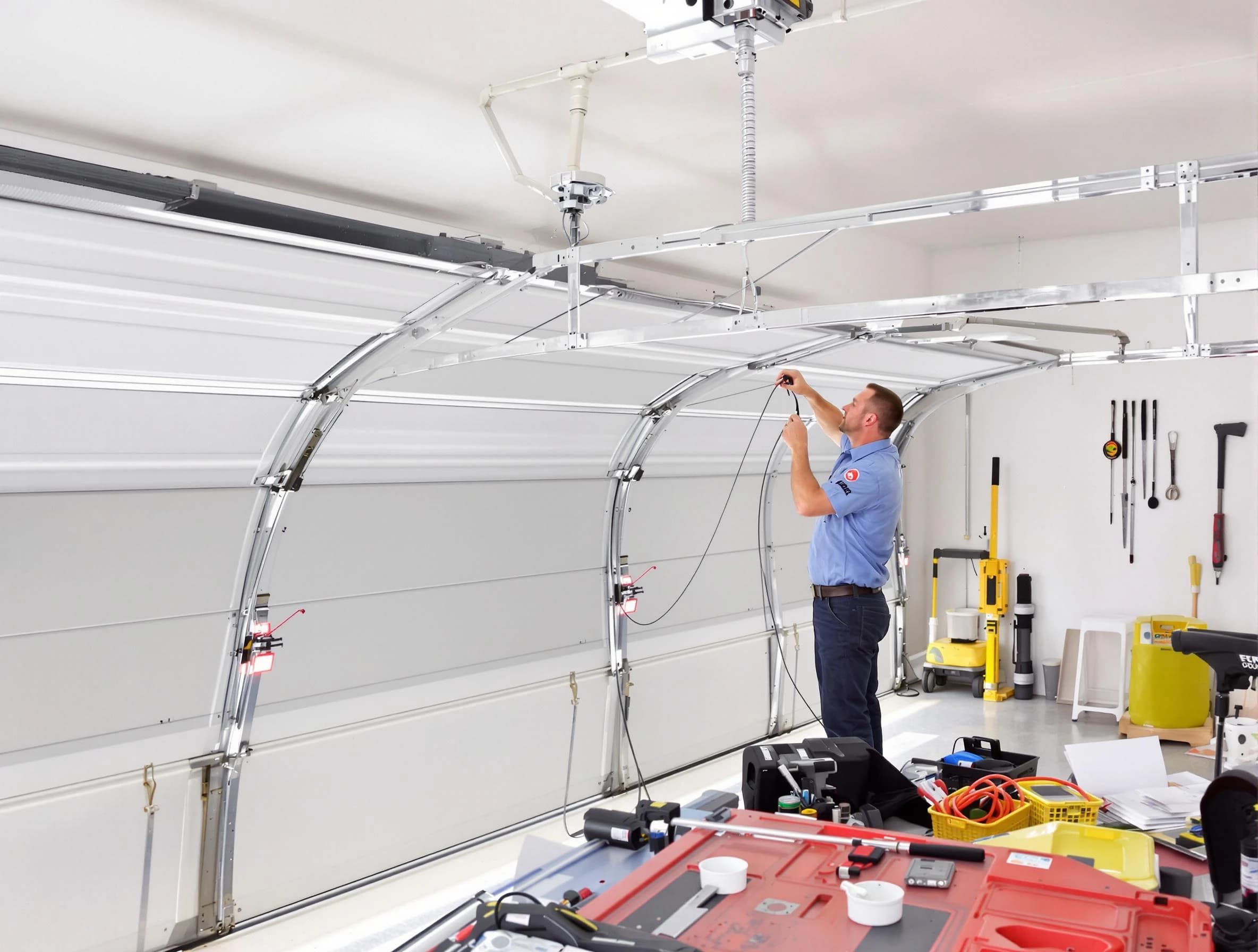Garage door cable repair service by Chamberlayne Garage Door Repair in Chamberlayne