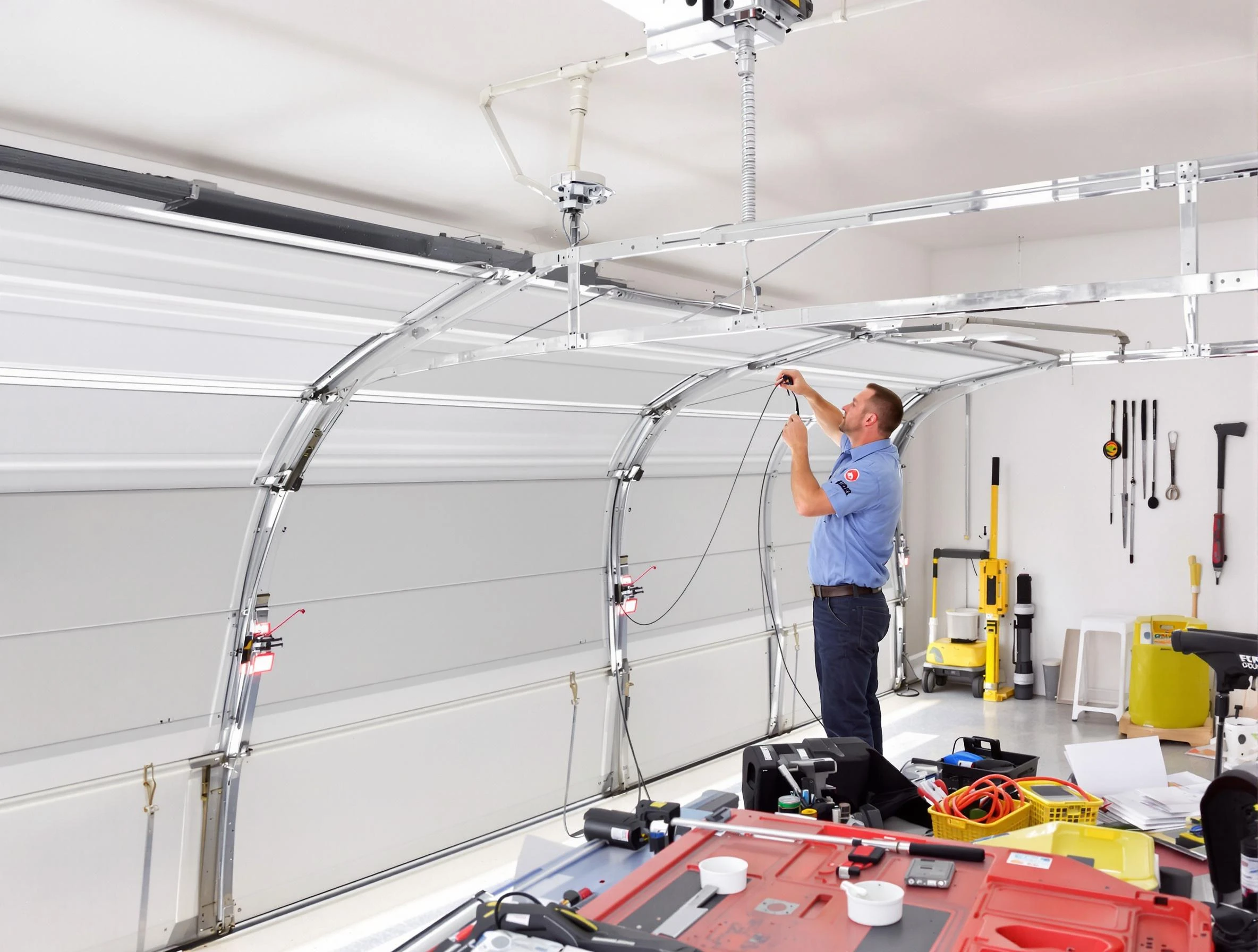 Garage door cable repair service by Chamberlayne Garage Door Repair in Chamberlayne