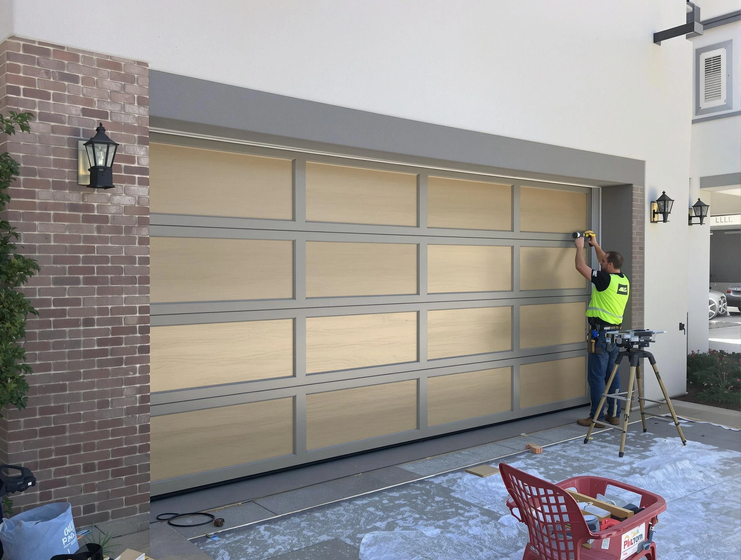 Garage door replacement service by Chamberlayne Garage Door Repair in Chamberlayne