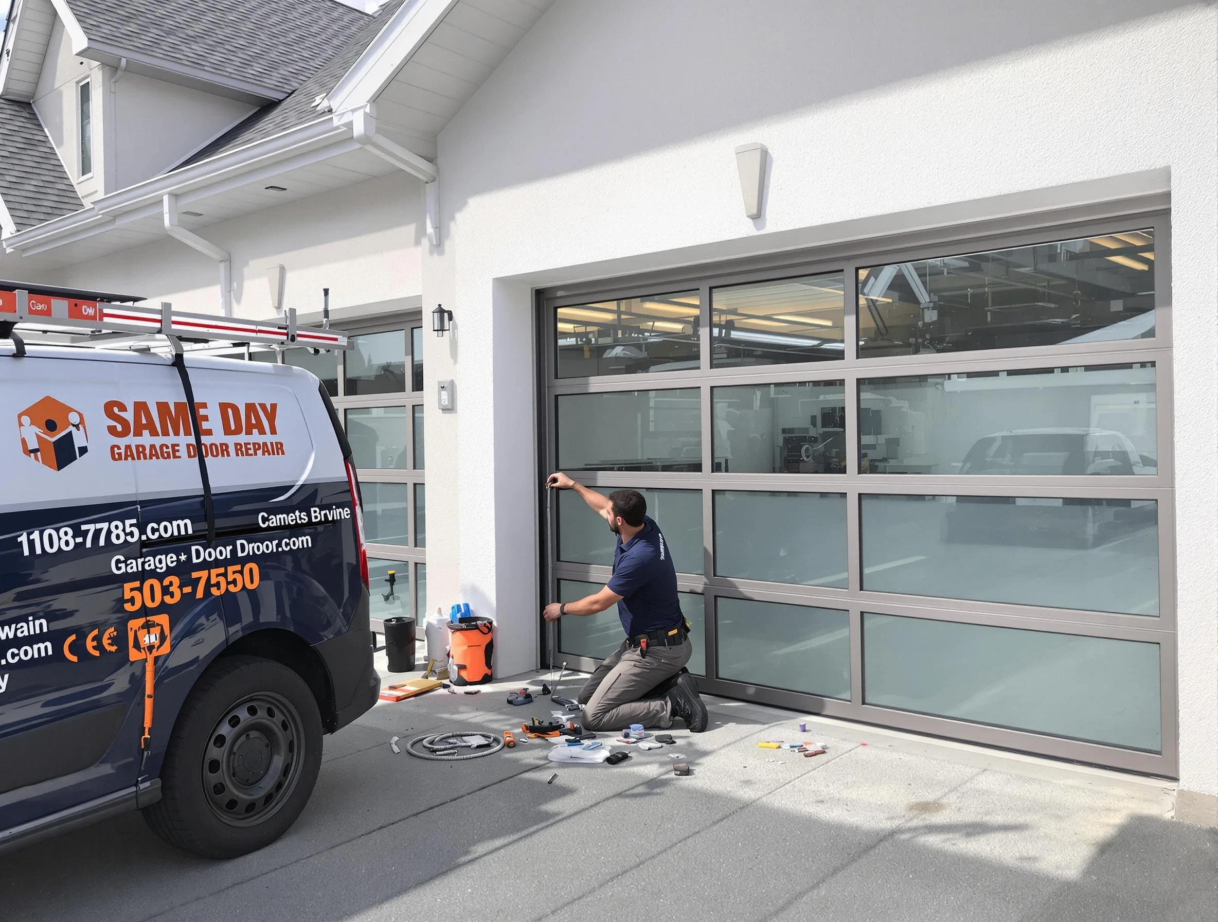 Same-day garage door repair service by Chamberlayne Garage Door Repair in Chamberlayne